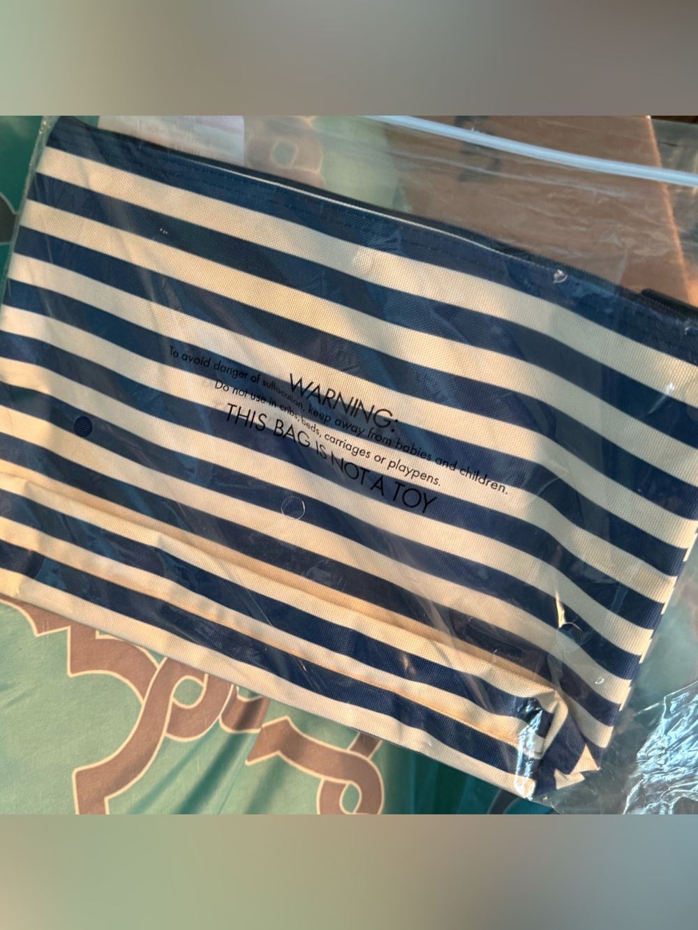 NWT thirty-one Navy and White Striped Tote